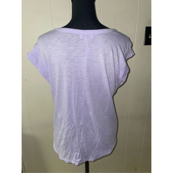 Loft Lavender Short Sleeve Blouse Size Large - Picture 3 of 7